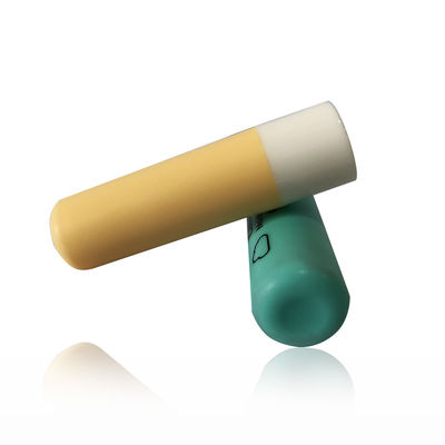 SGS Certificado Embalagens de plástico vazios de bálsamo labial 3.8g Forma redonda Cor verde