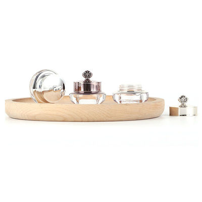 Potes plásticos de creme facial vazios de 45×44mm com tampas personalizadas