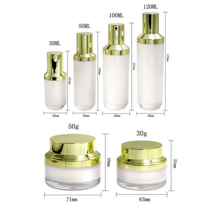 Conjunto de embalagem cosmética com tampa de parafuso Embalagem de produtos cosméticos 50 ml 60 ml 100 ml 120 ml