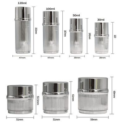 Luxo 15-50g Embalagem Cosmética Vazia Conjunto Cosmético Botelha E Jar