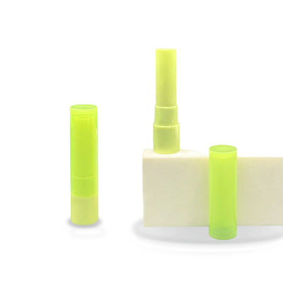 Tubo de bálsamo labial de plástico verde personalizável de 19*80mm