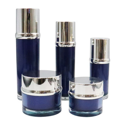 Conjunto de embalagens cosméticas personalizadas com tampa acrílica