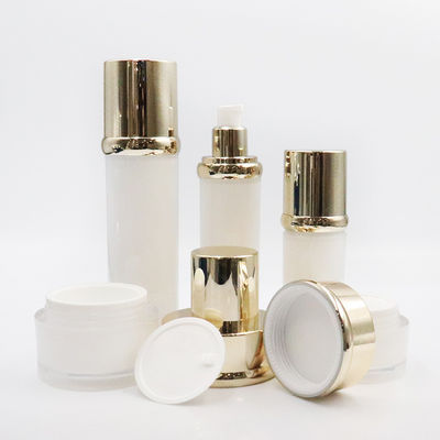 Conjunto de embalagens cosméticas personalizadas com tampa acrílica