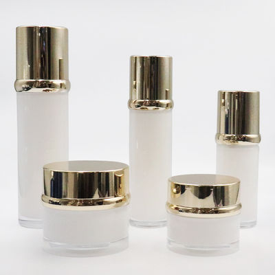 Conjunto de embalagens cosméticas personalizadas com tampa acrílica