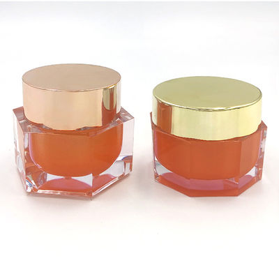Garrafa de cosméticos transparente acrílica à prova de vazamento Garrafa de diamante para creme de cuidados com a pele - 50g