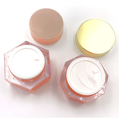 Garrafa de cosméticos transparente acrílica à prova de vazamento Garrafa de diamante para creme de cuidados com a pele - 50g
