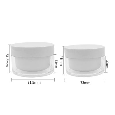 Jar de acrílico de diamante de 50g personalizável com logotipo OEM/ODM de design simples disponível