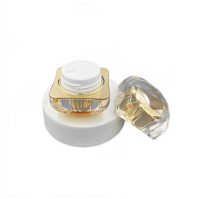 50g Creme Cosmético à prova de vazamento Jar Diamante Acrílico Jar Pequeno Custom Logo Disponível