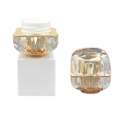 50g Creme Cosmético à prova de vazamento Jar Diamante Acrílico Jar Pequeno Custom Logo Disponível