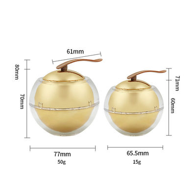 Diamante acrílico cosmético frasco à prova de vazamento Container de creme de cuidados com a pele 30g/50g
