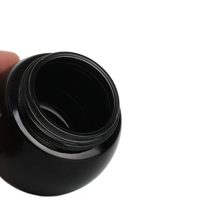 Garrafa de base de vidro de luxo com tampa de parafuso de logotipo personalizado 50g/100g Capacidade