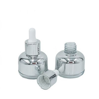 Embalagem Cosmética de Vidro Resistente a Gotejamento Garrafa 50g 60g com Serigrafia de Seda