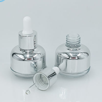 Embalagem Cosmética de Vidro Resistente a Gotejamento Garrafa 50g 60g com Serigrafia de Seda