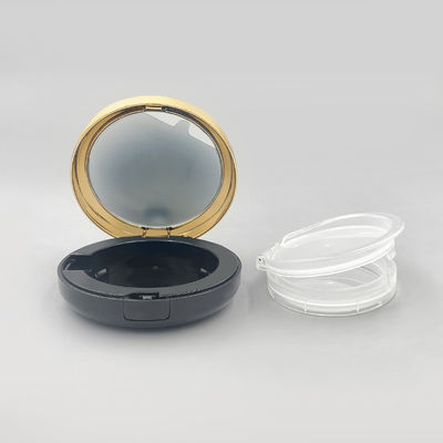 Caixa de fundação redonda de almofada recarregável de plástico com fecho rápido para cosméticos / cuidados da pele