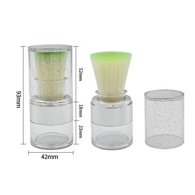 15g Twist Open Clear Loose Powder Case para aplicação sustentável de logotipo personalizado em pó